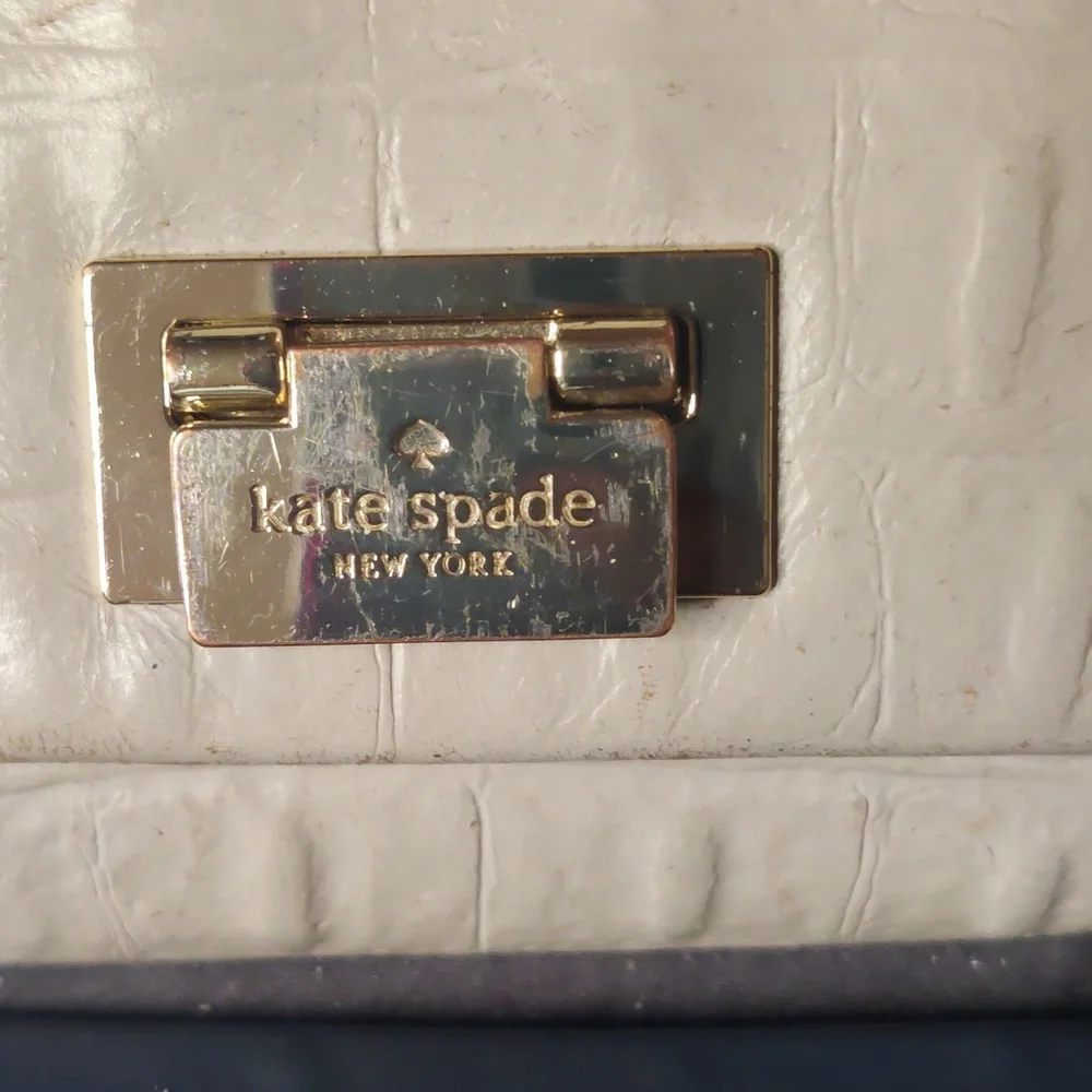 Kate Spade Cream and Blue Women's Wristlet And Wallet